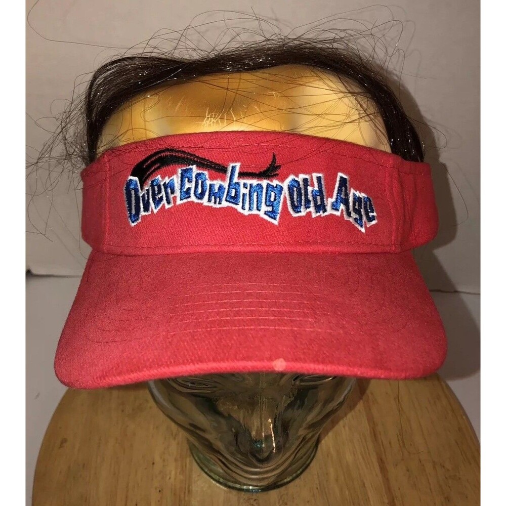 Vintage OVERCOMBING OLD AGE Hat Cap LAID BACK Comb Over Bald  Novelty Hair Funny
